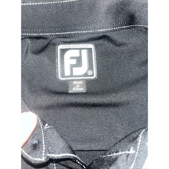 Footjoy Polo Shirt Mens Extra Large Black FJ Golf Performance Tech - Picture 3 of 5